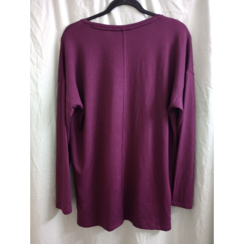 Banana Republic Purple Scoop Neck Pullover Tunic Rayon Blend Size Medium - Picture 2 of 5